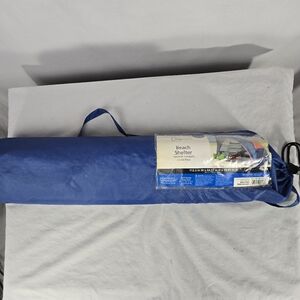 Portable Sun Shelter Beach Tent SPF50 9-ft Wide Body Blue Print New